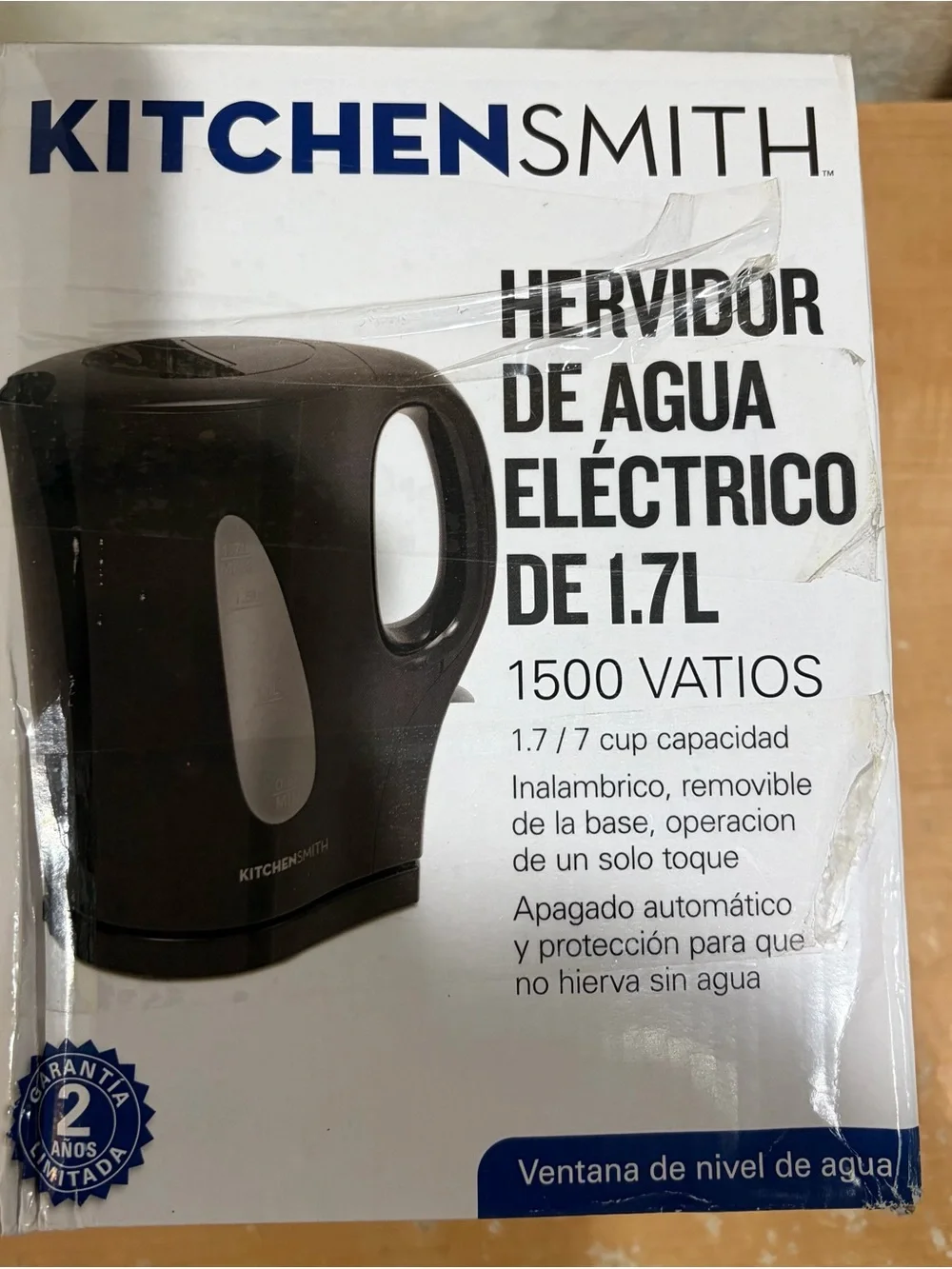 KitchenSmith 1.7L Electric Kettle in Black